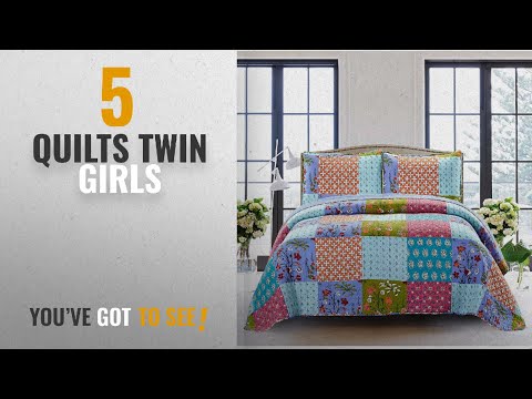 top-10-quilts-twin-girls-[2018]:-slpr-all-is-bright-2-piece-lightweight-printed-quilt-set-(twin)-|