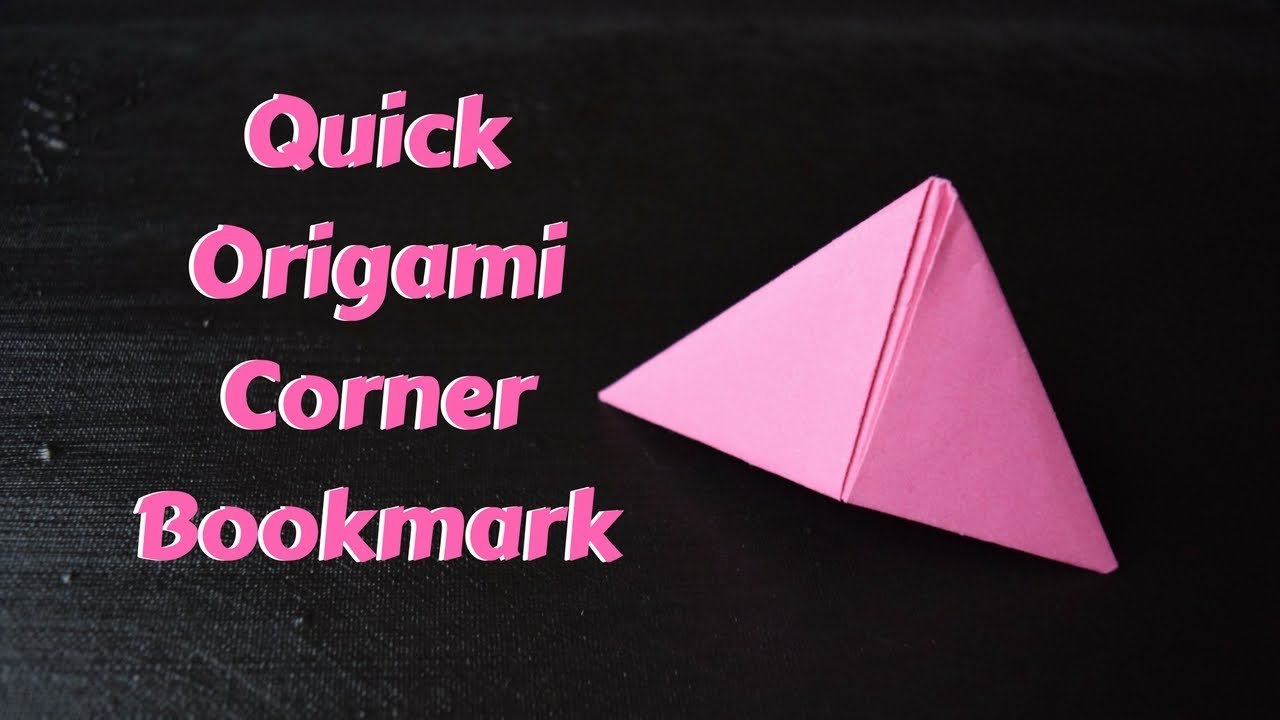 Easy Origami Corner Bookmark YouTube