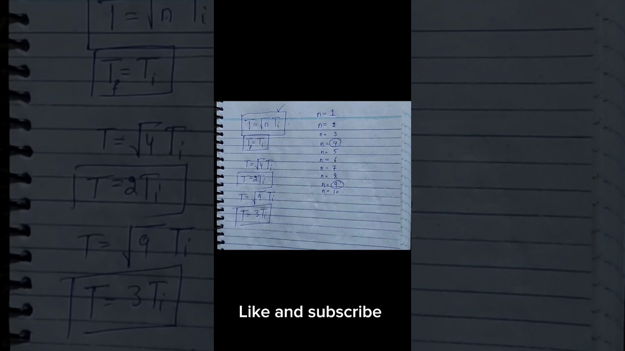 simple pendulum short trick 