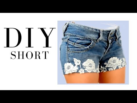 Como hacer unos shorts fácilmente DIY short jeans vaqueros - YouTube
