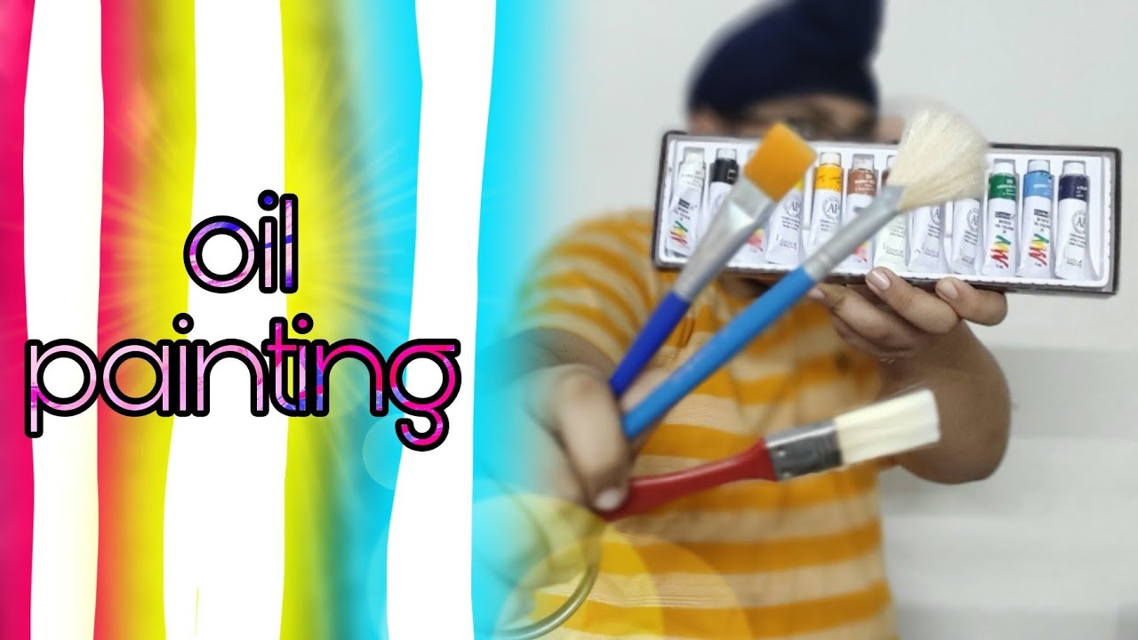 Trying oil painting for the first time =) - YouTube