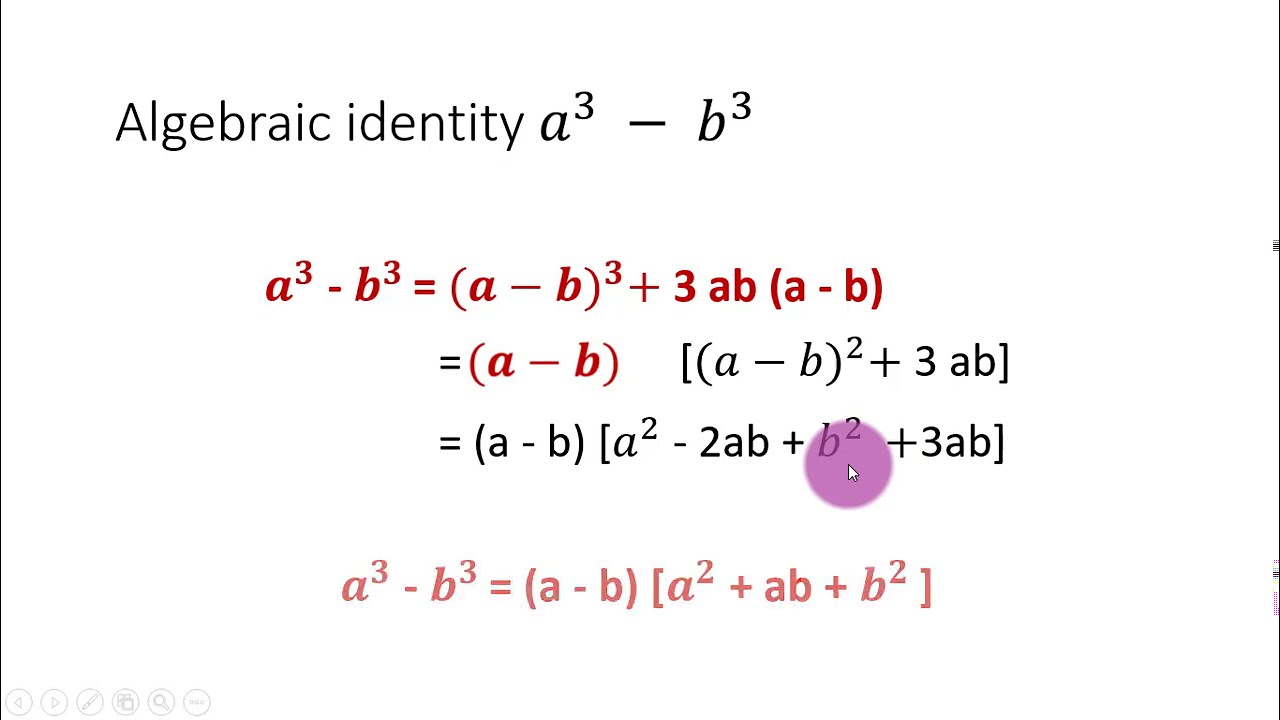 Algebraic Identity A B 3 Youtube Algebraic Identity A B 3 Youtube