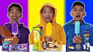 ONE COLOR ICE CREAM HUNTING😋, ICE CREAM MUKBANG PART 2! | Mikael TubeHD