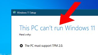 How To Fix The Pc Must Support Tpm 2.0 This Pc Cant Run Windows 11