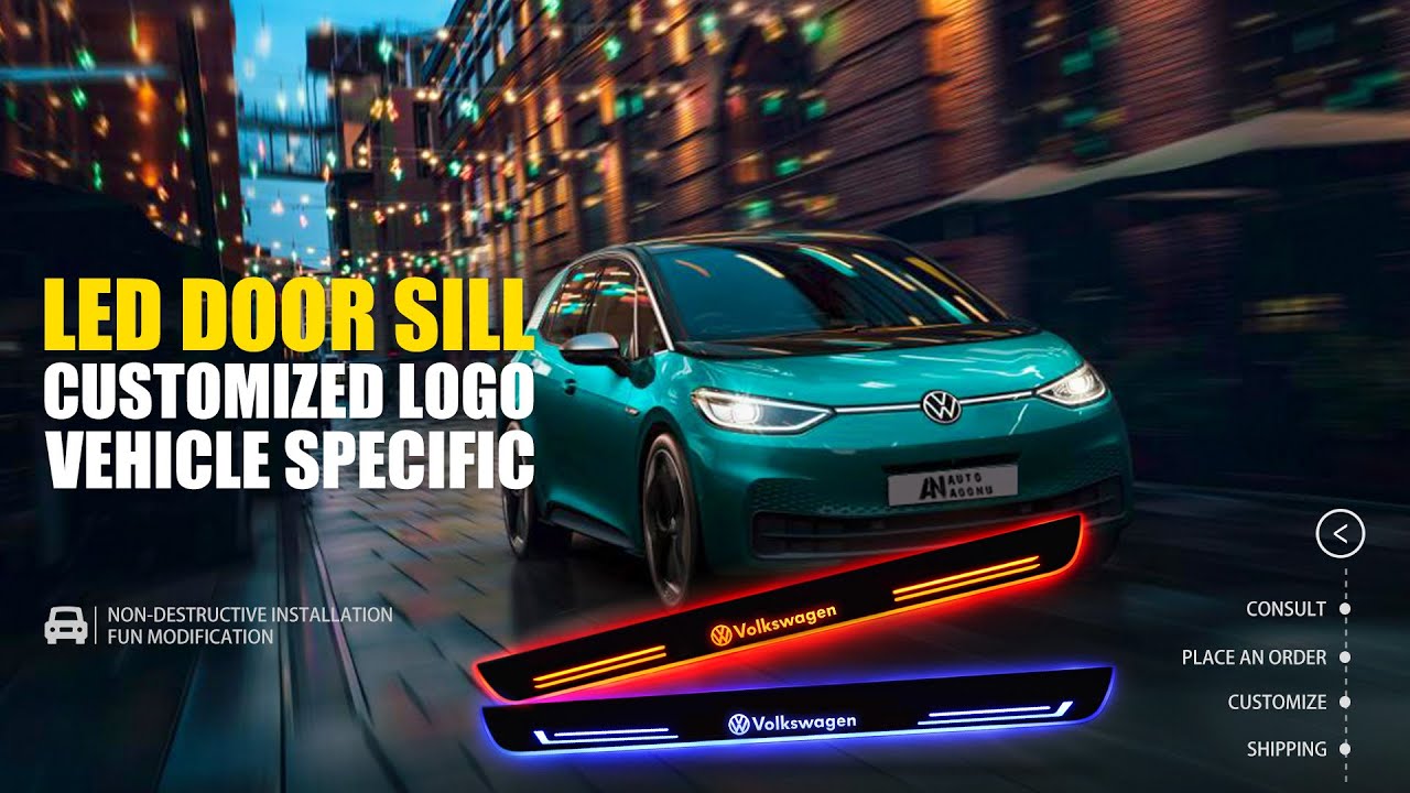 Volkswagen VW Kompatibel Einstiegsleiste Mit leuchtendem LOGO 