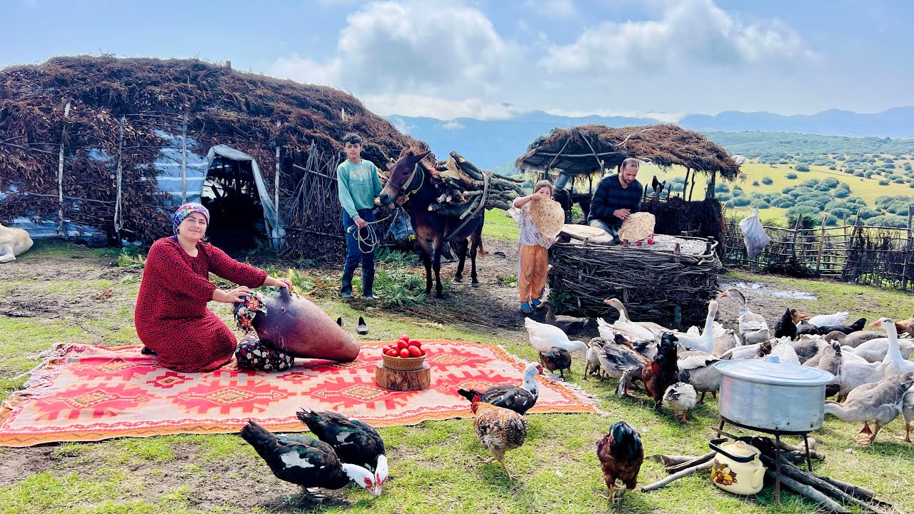 Hot Summer in the Mountains: Making Organic Butter & Carrying Firewood with Donkeys