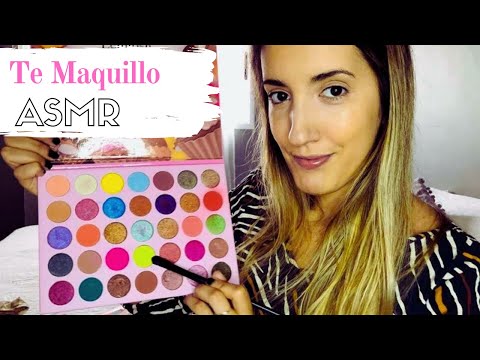 ASMR en español - TE MAQUILLO Con BROCHITAS - Soft spoken