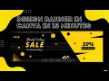 BLACK FRIDAY SALE banner design using CANVA in 15 Min for FREE. Canva tutorial for Beginners 2021