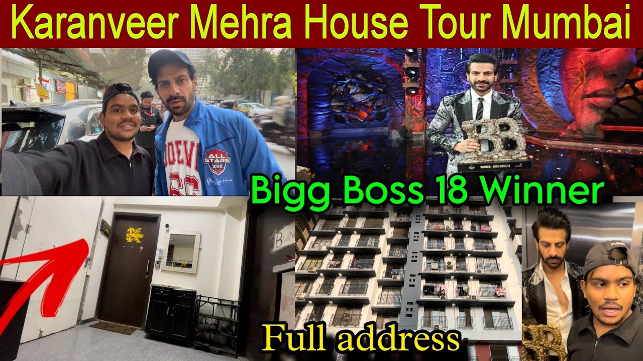 Karan Veer Mehra Ka Ghar Mumbai  | Karan Veer Mehra House Tour | Bigg Boss 18 Winner | Karan Home