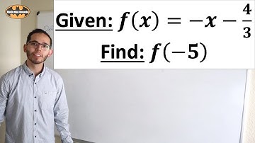 Evaluating Functions with Fractions Example 3