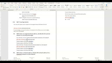 IPv6 Skill 8 Identify first and last network in IP subnets
