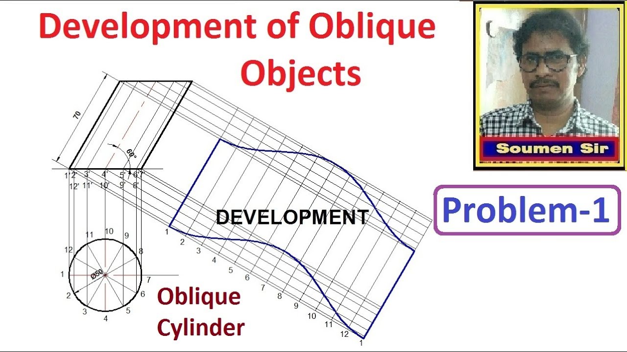 Development Of Oblique Cylinder