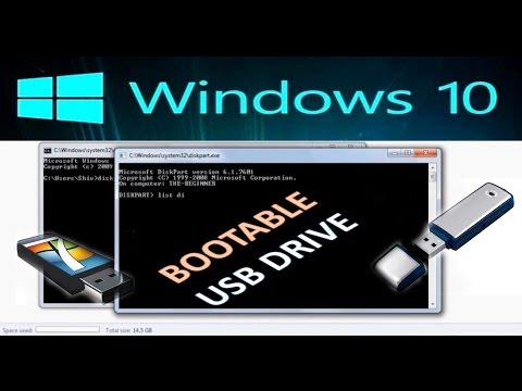 How to Make a bootable usb drive for Windows 10 Operating System using command prompt cmd