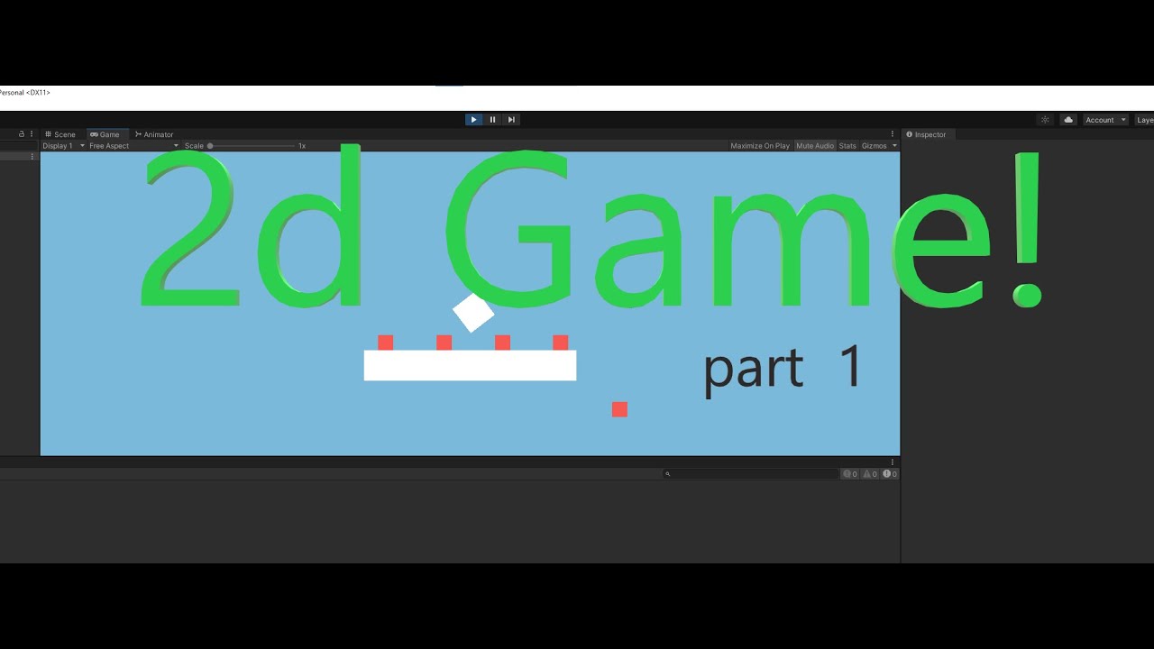 How to make a simple Game in Unity 2d. (part 1) - YouTube