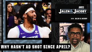 Celebrity Jalen: 'It does seem a little odd' that Anthony Davis hasn't shot since April 5 | Jalen & Jacoby Net Worth