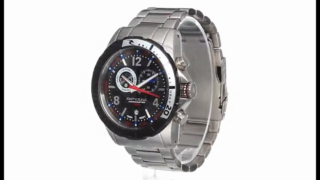 Rip Curl Men's A1113 Stainless Steel Watch with Link Bracelet - YouTube