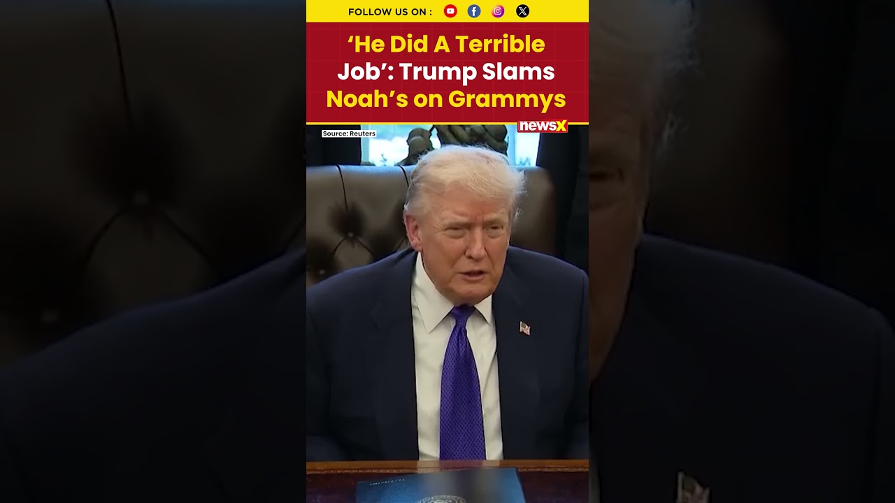 ‘Terrible Job!’ Trump Criticizes Trevor Noah’s Epstein Joke At Grammys 