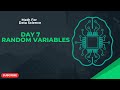 Math Day 7: Random Variables Explained – Discrete, PDF, CDF, Mean & Variance