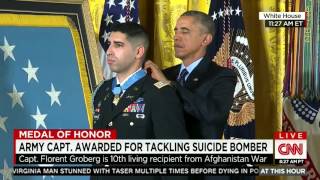 Army Cpt. Florent Groberg awarded Medal of Honor by President Obama