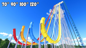 70° vs 120° Water Slide Ramp Test – Planet Coaster 2