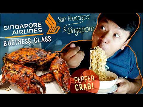 Singapore PEPPER CRAB & Singapore Airline Business Class BOOK THE COOK Review