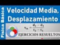 Ejercicio Resuelto de Velocidad Media y Desplazamiento #1