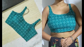 Cotton Sleeveless Blouse Cutting and Stitching