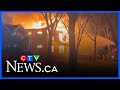 Fire destroyed house under construction in south Edmonton