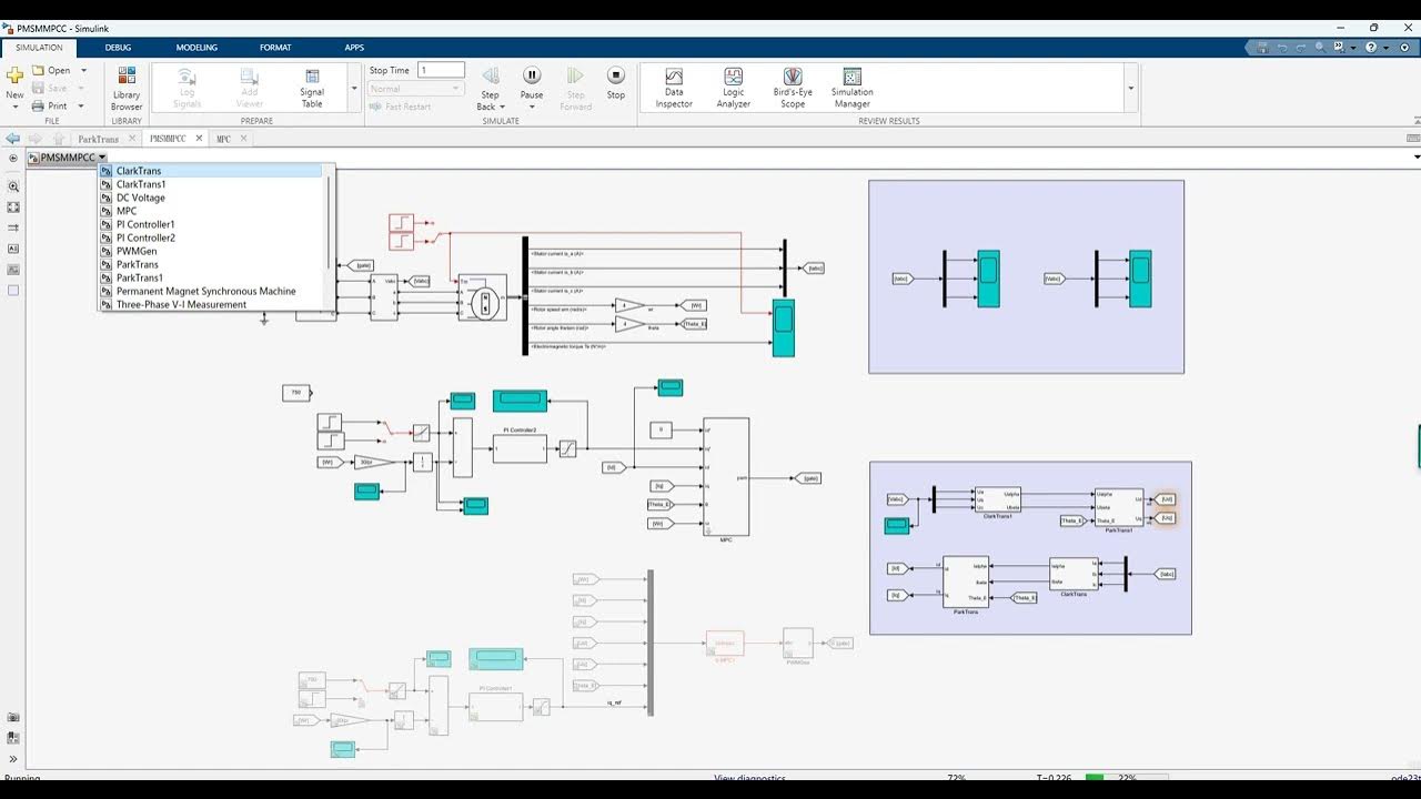 Current Predictive Control of Permanent Synchronous Motor/matlab