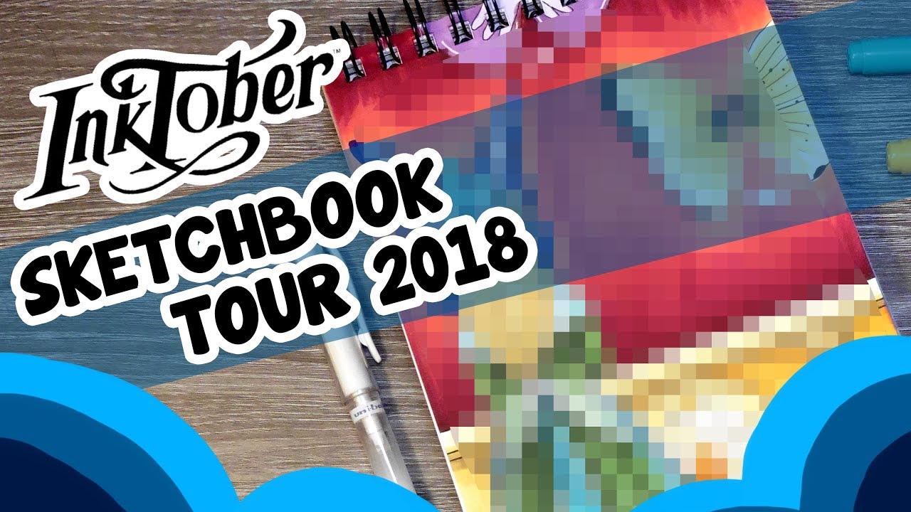COMPLETED INKTOBER 2018! | Sketchbook Tour