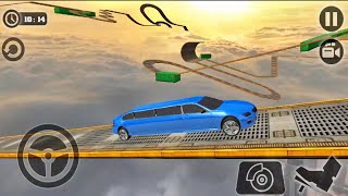 Impossible Limousine Tracks 3D: Blue Limo Driving Stunt Levels 16 & 17- Android Gameplay Walkthrough screenshot 4