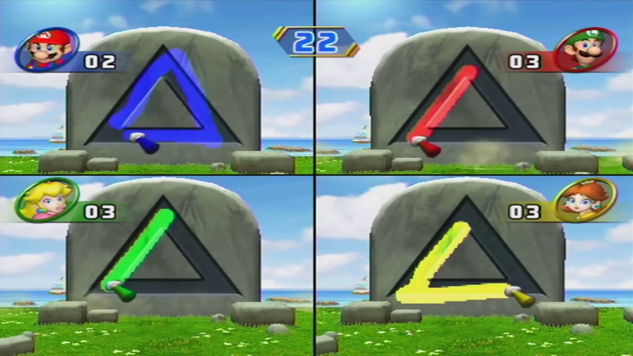 Mario Party 8 All Funny Minigames - Mario Vs Luigi Vs Peach Vs Daisy (Master Cpu)