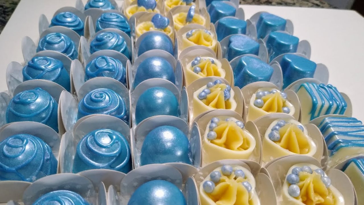 MINI TRUFAS: AZUL METALIZADO E BRANCO! APRENDA A FAZER ESSE LINDO DOCE FINO!