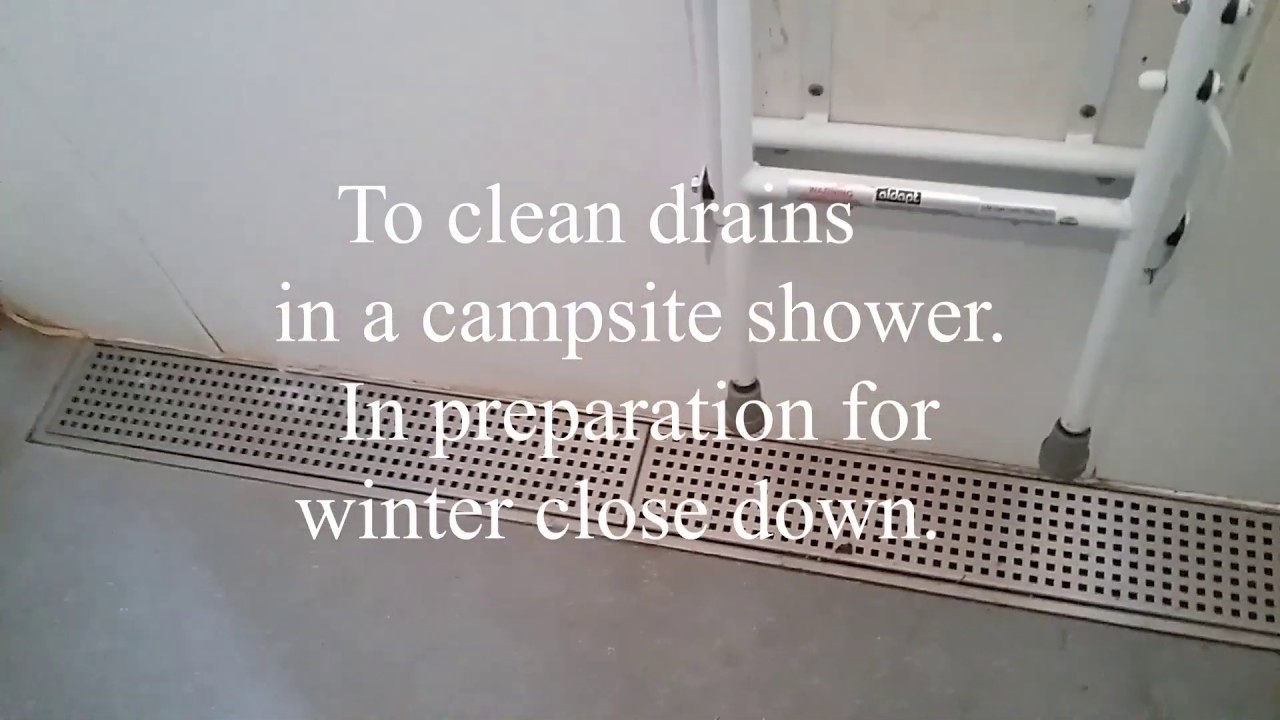 Cleaning a campsite shower drain. YouTube