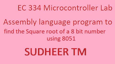 8051 Program to find the square root of a number