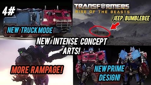 Transformers Rise Of The Beasts ALL CONCEPT ARTS PRIME NEW DESIGN, RAMPAGE CGI & MORE! #transformers