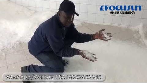 30 tons/day fresh water flake ice machine with ice storage room