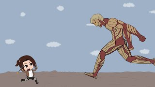 Chibi Titan Academy #6 - Sasha Blouse VS Armored Titan - Attack On Titan Fan Made