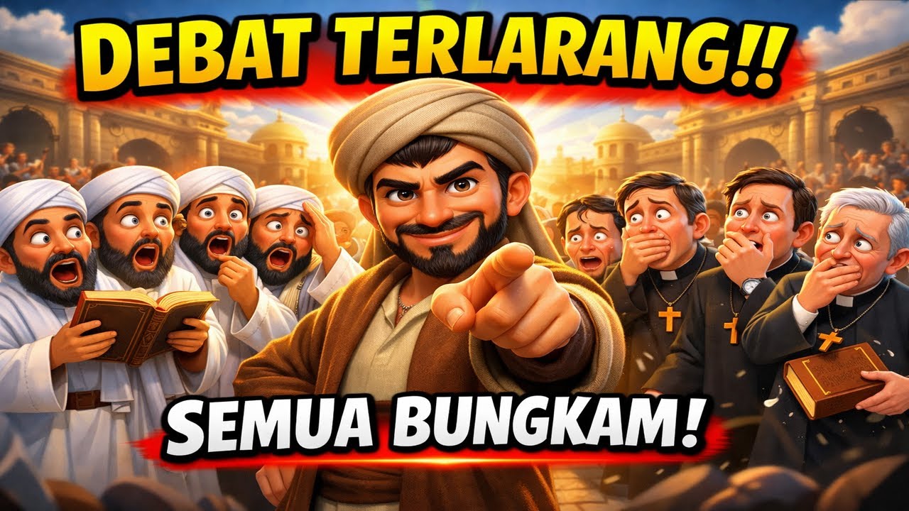 DEBAT TERLARANG‼️ 5 vs 5—Abu Nawas Cuma Tanya 1 Kalimat… Langsung KO!