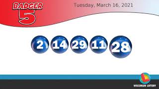 WI Lottery EveningDraw 03/16/2021