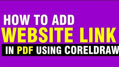 How to add hyper link in pdf using corel draw