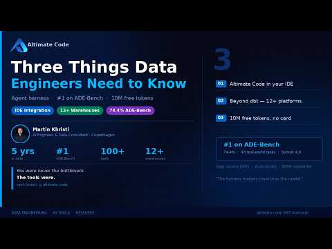 This AI Agent Actually Does the Data Engineering Work (Not Just the Code)