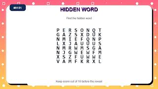 Hidden Word Puzzle #0151 | 10 Word Search Practice Challenges screenshot 5