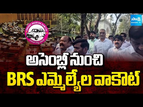BRS MLAs Walk Out From Assembly Over CM Revanth Reddy Comments | Sakshi TV - SAKSHITV