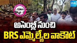 Brs Mlas Walk Out From Assembly Over Cm Revanth Reddy Comments Sakshi Tv