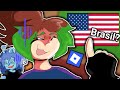 Desafio das bandeirinhas no Roblox
