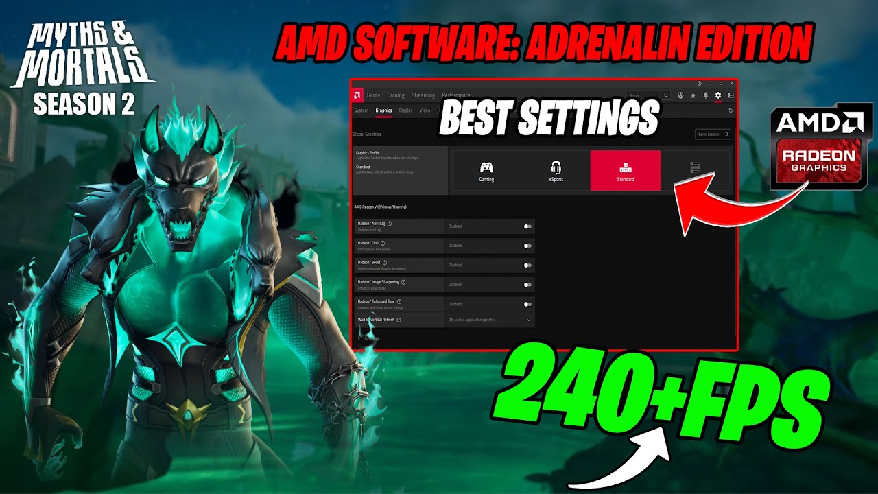 🔧 AMD Radeon Best Setting For Fortnite Chapter 5 Season 2! 🔥(FPS BOOST ...