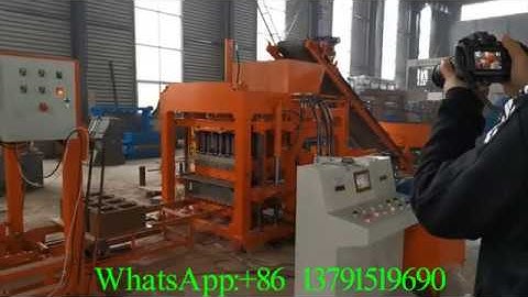 Equipment With 50kw Generator QTJ4-18 Hydraulic Full Automatic Concrete Hollow Cement Block Machine