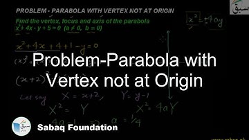 Problem-Parabola with Vertex not at Origin, Math Lecture | Sabaq.pk