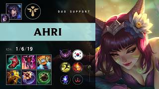 Ahri Support vs Seraphine - KR Master Patch 26.14